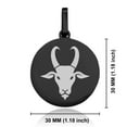 thumbnail image 2 of Stainless Steel Year of the Goat Zodiac Round Medallion Keychain Circle Ring, 2 of 2