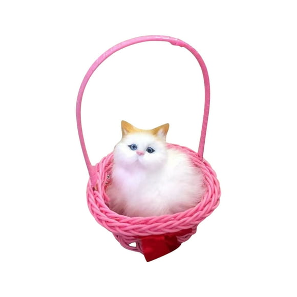 Funny Toys, Cat in Lace Hanging Basket Doll, Mini Cat in Shoe, with Meows Sounds, Soft Material, for Kids