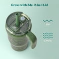 thumbnail image 5 of Reduce Coldee Kids Tumbler Spill-Proof Straw & Handle. Insulated Stainless Steel 18 oz, Green Camo, 5 of 9