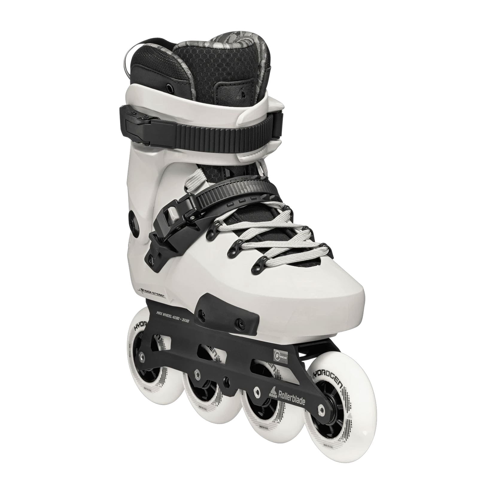 ROLLERBLADE Men's Twister 90R White Smoke/Black Inline Skates, Size: 13/13.5