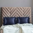 thumbnail image 2 of PiccoCasa 2Pcs Satin Ruffled Pillowcase Navy Standard, 2 of 7