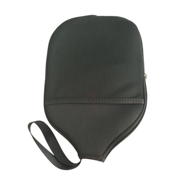Funda protectora ligera y portátil para pala de pickleball con cierre de cremallera. Negro