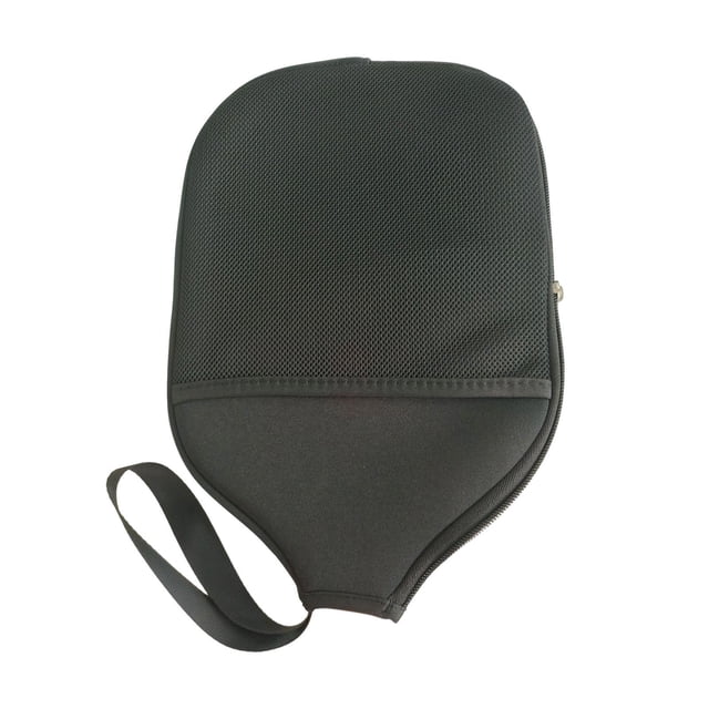 Bolsa de almacenamiento para pala de pickleball, neopreno, con cremallera, ligera y portátil. Negro