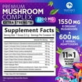 thumbnail image 7 of Mushroom Powder Supplement 2200mg, 11 in 1 Powder Blend - Organic Lions Mane, Reishi, Cordyceps, Chaga, Turkey Tail Mushroom Extract Supplement - Memory & Brain Support - Bottled in USA - 60 Servings, 7 of 7