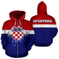 thumbnail image 3 of 2024 Nueva Croacia Hrvatska Heroe Sudadera con capucha con cremallera impresa en 3D para hombre Sudadera de gran tamaño Sudadera deportiva para mujer Ropa Y2k, 3 of 5