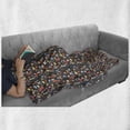 thumbnail image 6 of Leaves Soft Flannel Fleece Throw Blanket, Colorful Foliage Illustration with Birds and Flowers Autumn Season Composition, Cozy Plush for Indoor and Outdoor Use, 50" x 70", Multicolor, by Ambesonne, 6 of 6
