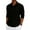 #323-Black, variant on Men's Casual Button Down Notched Lapel Three-Quarter Sleeve Shirt for Vacation Resort Style