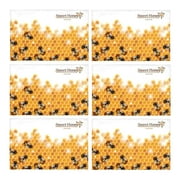 YUSDECOR Funny Sweet Honey Bees On Honeycomb Spring Season Art Sets de Table Tapis de Table pour Salle à Manger Décoration de Table de Cuisine 12x18 Pouces,Ensemble de 6