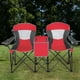 thumbnail image 3 of Costway Silla De Camping Doble Con Dosel Ajustable Y Desmontable, Silla Plegable Para 2 Personas Al Aire Libre Con Mini Mesa, Bolsa Refrigeradora, 1 Bolsillo Frontal Y 2 Portavasos, Playa, Viajes, 3 of 4