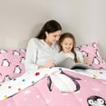 thumbnail image 5 of Manfei Kawaii Penguin 2pcs Bedding Comforter Set for Preppy Kids Children,Merry Christmas Twin Comforter Sets,Happy Winter Xmas Breathable Bedding Set,Ultra Soft Home Decor,Reversible, 5 of 8