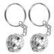 thumbnail image 4 of unbranded 2Ud Llavero Disco Bola Plateado Colgante Para Bolsa Con Material Aleación Zinc, 4 of 8