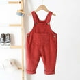 thumbnail image 1 of Krdevn Girls Corduroy Romper Jumpsuit for Toddlers and Soft Casual Overalls Playwear Outfit with Adjustable Straps and Pockets,0-6 Months, 1 of 8