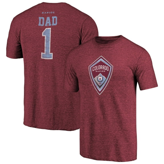 Men's Burgundy Colorado Rapids Greatest Dad Tri-Blend T-Shirt