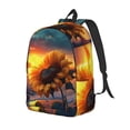 thumbnail image 1 of Saiise Sac à Dos pour Ordinateur Portable Imprimé Tournesol Coucher de Soleil - Bretelles Réglables, Résistant à l'Eau, Grande Capacité, Design Élégant, Unisexe pour École, Bureau, Voyage-Moyen, 1 of 5