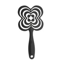 Unique Bargains 1 Pc Solid Four-leaf Clovers Hollow Comb Hair Brush Black ABS