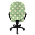 thumbnail image 3 of Retro Office Chair Slipcover, Spring Meadow Wildflower on Green Background Field Yard Bedding Plants, Protective Stretch Decorative Fabric Cover, Standard Size, Pale Green Cream Yellow, by Ambesonne, 3 of 5