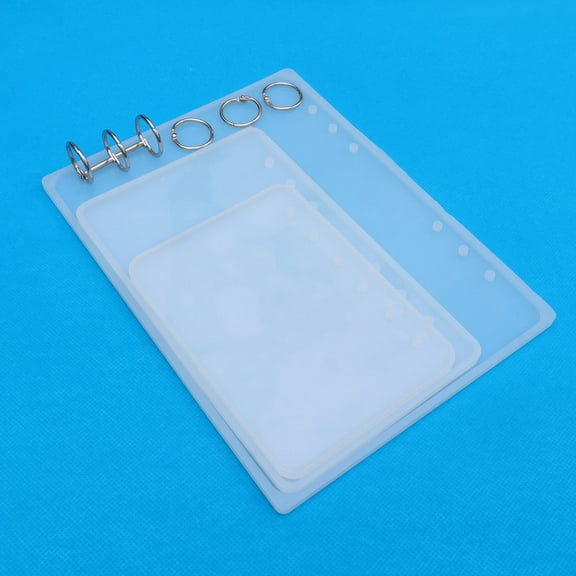 HEMOTON DIY Craft Making Notebook Molds Set with Binding Rings Sizes for Epoxy Resin and Silicone 2.5"x3.5" 5"x7"
