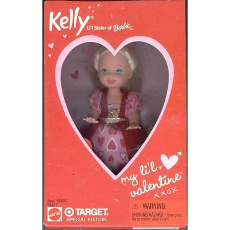Barbie Target - KELLY LI'L SISTER OF BARBIE MY LI'L VALENTINE, KELLY LI'L SISTER OF BARBIE IN RED AND PINK HEART DRESS..WITH BLONDE HAIR By TARGET SPECIAL EDITION From USA
