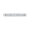 thumbnail image 3 of 1/2 Carat Princess Cut Diamond Wedding Band Ring in 14K White Gold - IGI Certified (Ring Size 10), 3 of 7