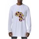 thumbnail image 5 of Hombres manga larga Casual estampado cuello redondo moda Split dobladillo pulóver camiseta blusa Tops Pompotops oipoqjl6871, 5 of 9