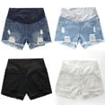 thumbnail image 3 of Pantalones cortos para embarazadas, ropa exterior de verano, pantalones cortos de mezclilla de cintura baja, pantalones sueltos de verano y primavera para embarazadas, 3 of 5