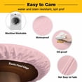 thumbnail image 3 of Elastic Fitted Round Tablecloth, Pink Waterproof Stretch Table Cover for 45"-54" Tables, Farmhouse Pink Decor Washable Outdoor Tablecloths for Patio, Picnic, Camping, 3 of 9