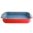 thumbnail image 1 of WASHWEPE 1Set Red Serving Plates Simple Design for Family Parties, 1 of 8