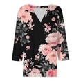 thumbnail image 4 of Fall Fashion 2025 Tops Shirts Fall Boho Women's 3/4 Sleeve T Shirts Women's Blouses New & Trending, 4 of 5