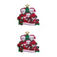 thumbnail image 4 of Bewildely 1 Uds. Adorno colgante de árbol de Navidad para el hogar y la Oficina, decoración colgante de árbol de Navidad, decoración de arcilla Tres cabezas 2piezas Bewildely CBP143969, 4 of 6