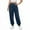Navy, variant on Wide Leg Womens Pants Baggy sweatpants Womens Solid Color Drawstring Furry Casual Warm Wide-leg Cuffed Warm Trousers Navy 2X