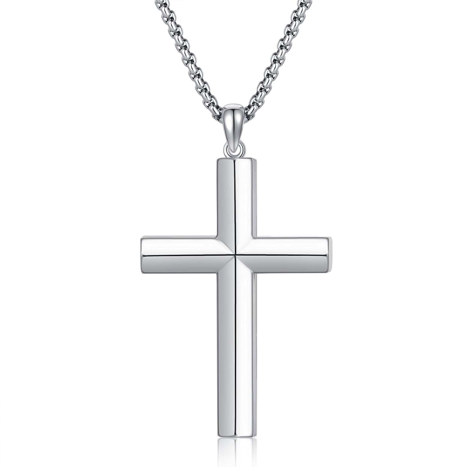 Fancime Gold Plated 925 Sterling Silver Edgy Gothic Cross Pendant