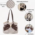 thumbnail image 2 of Btomtd Polka Dot Bow Tote Bag, Large Capacity Shoulder Handbag with Top Handle for Daily Commute, Crossbody Bags for Women, White, 2 of 8
