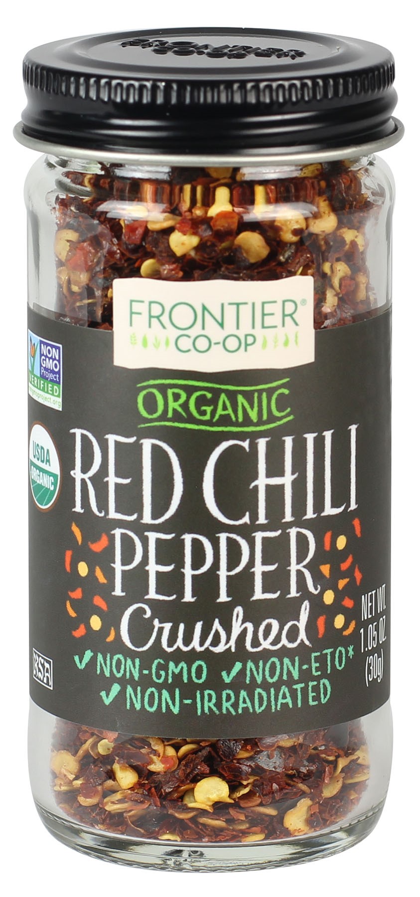 Frontier Coop Chili Peppers, Red Crushed, Organic, 1.05 Oz Walmart