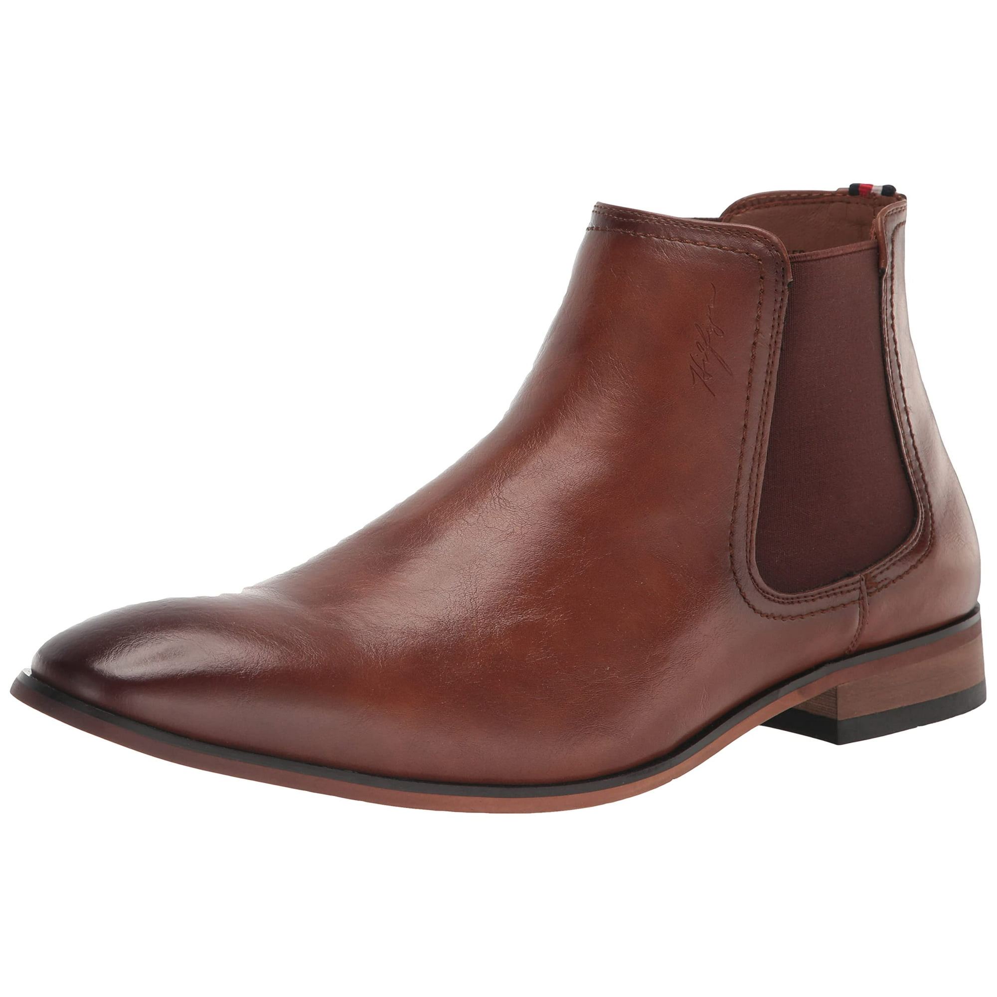 Tommy Hilfiger Men s Syler Chelsea Boot Dark Tan 11.5 Walmart
