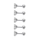 thumbnail image 1 of Pendientes de 5 piezas, pernos de cristal chapados en perno, accesorios de joyería geométrica, decoraciones de cartílago, moda para mujeres y Ropa, zapatos y accesorios Miscelánea acero 0.8*4*4mm Minnieouse AP009679-10B, 1 of 6