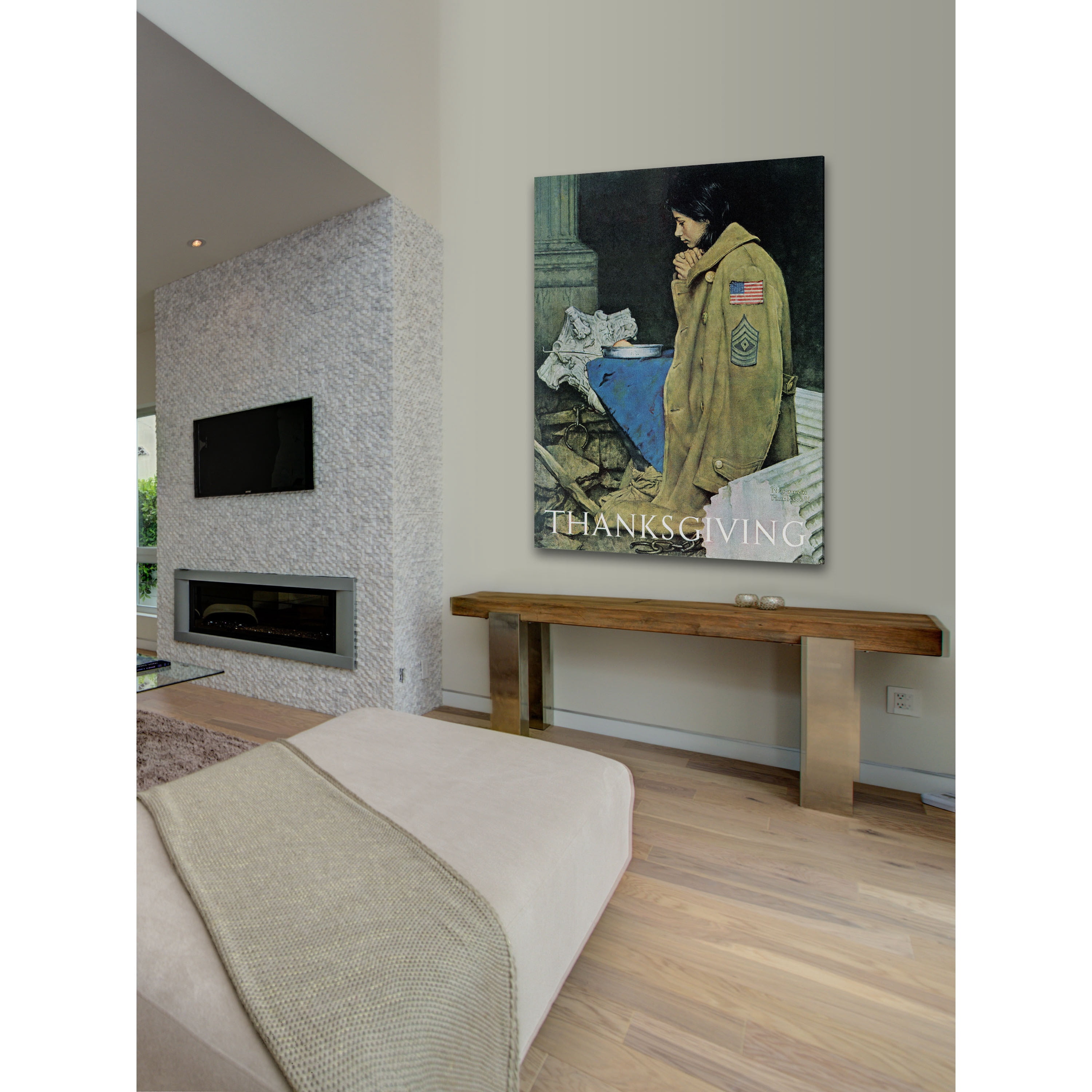 Marmont Hill "Refugee Thanksgiving" by Norman Rockwell Painting Print on Canvas