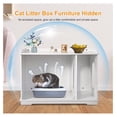 thumbnail image 5 of JTAOT Hidden Cat Litter Box Enclosure Cat Litter Box Furniture Cat Washroom Cat House Table Nightstand (White), 5 of 8