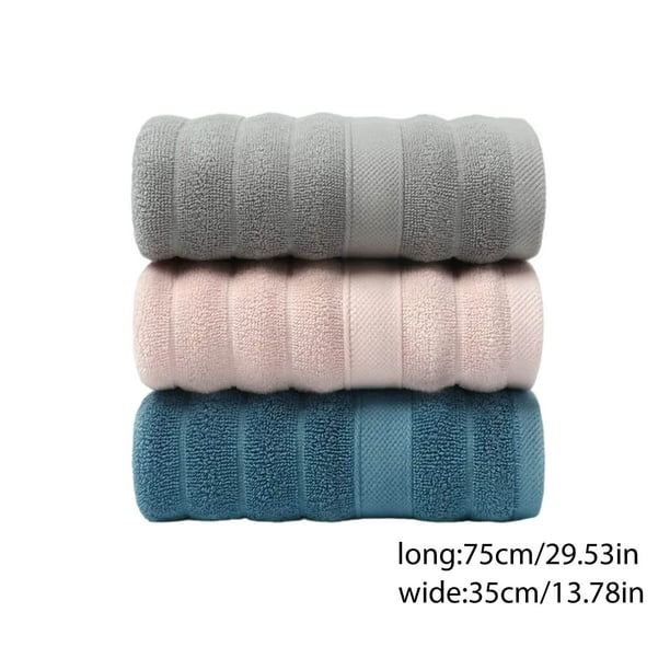 Yhmxh Toallas de algodón de 35 x 76 cm (14 x 30 pulgadas), 3 unidades, para uso doméstico, gruesas y absorbentes, toallas faciales y de mano para adultos (hombres y mujeres).