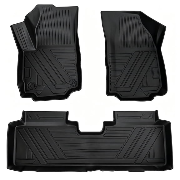 Custom Fit TPE Floor Mats for Chevrolet Equinox 2018 2019 2020 2021 2022 2023- Waterproof Non Slip Heavy Duty All Weather Liners Front & Rear - Black