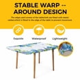 thumbnail image 4 of Blue Hydrangea Floral Table Cloths for 3 Foot Rectangle Tables, Spring Butterfly Watercolor Flower Patio Waterproof Elastic Fitted Tablecloths, Washable Rectangular Table Cover for Camping, 4 of 8