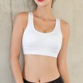 thumbnail image 2 of Lindreshi Sports Bras for Women Fashion Women Bandage Hollow Out Sports Vest Tank Pad Running Fitness Yoga Bra, 2 of 3