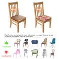 thumbnail image 5 of Pioneer Flower Seat Covers for Dining Room Chairs Set Of 4,Stretch Printed Washable Chair Seat Cover with Elastic Ties and Button,Removable Waterproof Couch Cushion Covers, 5 of 6