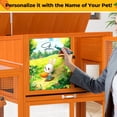 thumbnail image 4 of 94'' Large Wood Rabbit Hutch Guinea Pig House 2-Tier Bunny Cage Chicken Coop Ramps Orange, 4 of 9