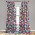 thumbnail image 5 of Ambesonne Colorful Curtains, Botanic Spring Pattern, Pair of 28"x63", Multicolor, 5 of 5