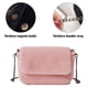 thumbnail image 3 of Bolso pequeño de peluche para mujer, regalo de Navidad, bolso de mensajero de moda, bolso de peluche con cadena, color rosa, 3 of 5