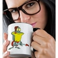 thumbnail image 2 of 3drose, Funny Frog Playing Electric Guitar, 11oz Two-tone Black Mug, 2 of 6