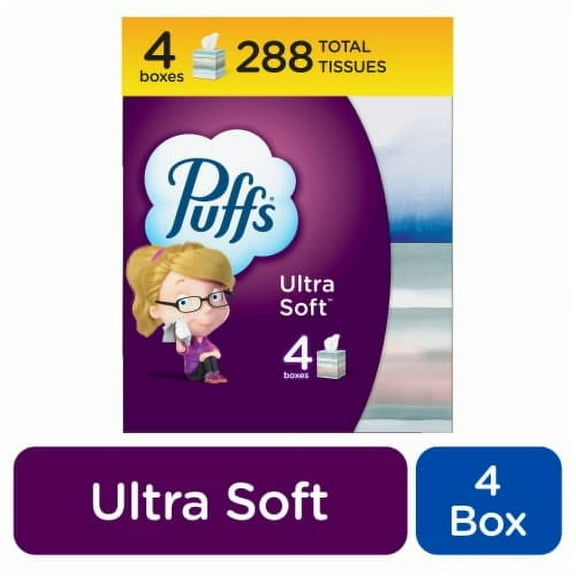 Puffs Ultra Soft Mega Cube Facial Tissues - 72ct