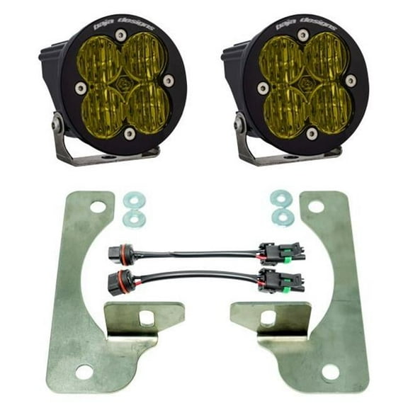 Baja Design 447723 Fog Light Squadron-R Amber For 18-23 Wrangler JL Rubicon Fits select: 2018-2019,2021 JEEP WRANGLER UNLIMITED