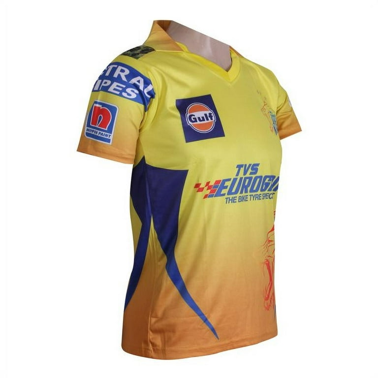 KD Cricket IPL Jersey Team Supporter Jersey T-Shirt 2022-23 Chennai Super  Kings 34