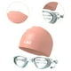 thumbnail image 4 of Gafas de natación con gorro de natación, resistentes al agua, sin fugas Rosa, 4 of 7